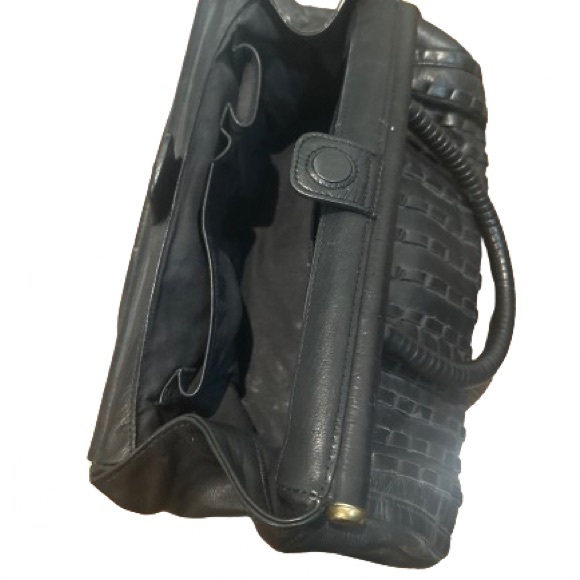 KENNETH COLE, VINTAGE black leather bag - Picture 4 of 6